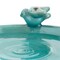 Turquoise Blue Ceramic Birdbath for Garden Patio Deck Yard Weatherproof Pedestal Mount